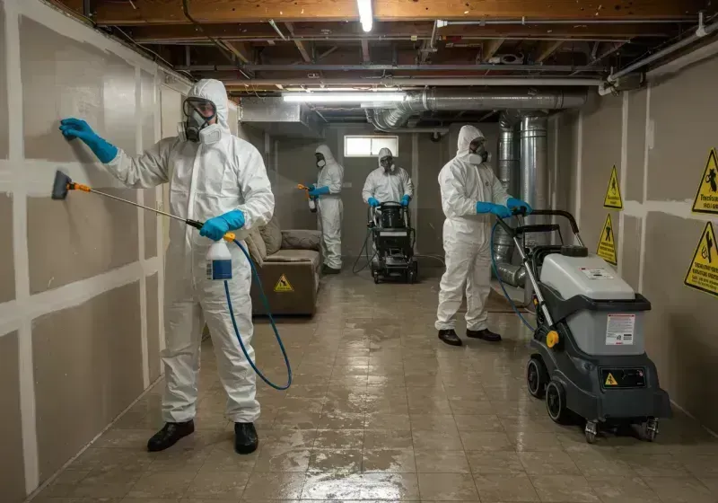 Basement Moisture Removal and Structural Drying process in Wollochet, WA